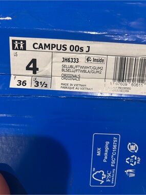 adidas Campus 00s J Box Label in Bright Blue